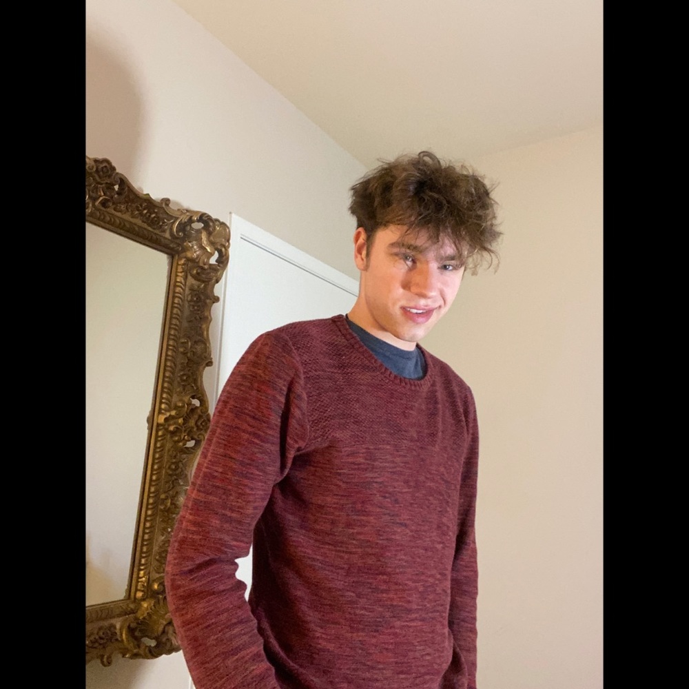 Review Sweater, Burgundy (L)